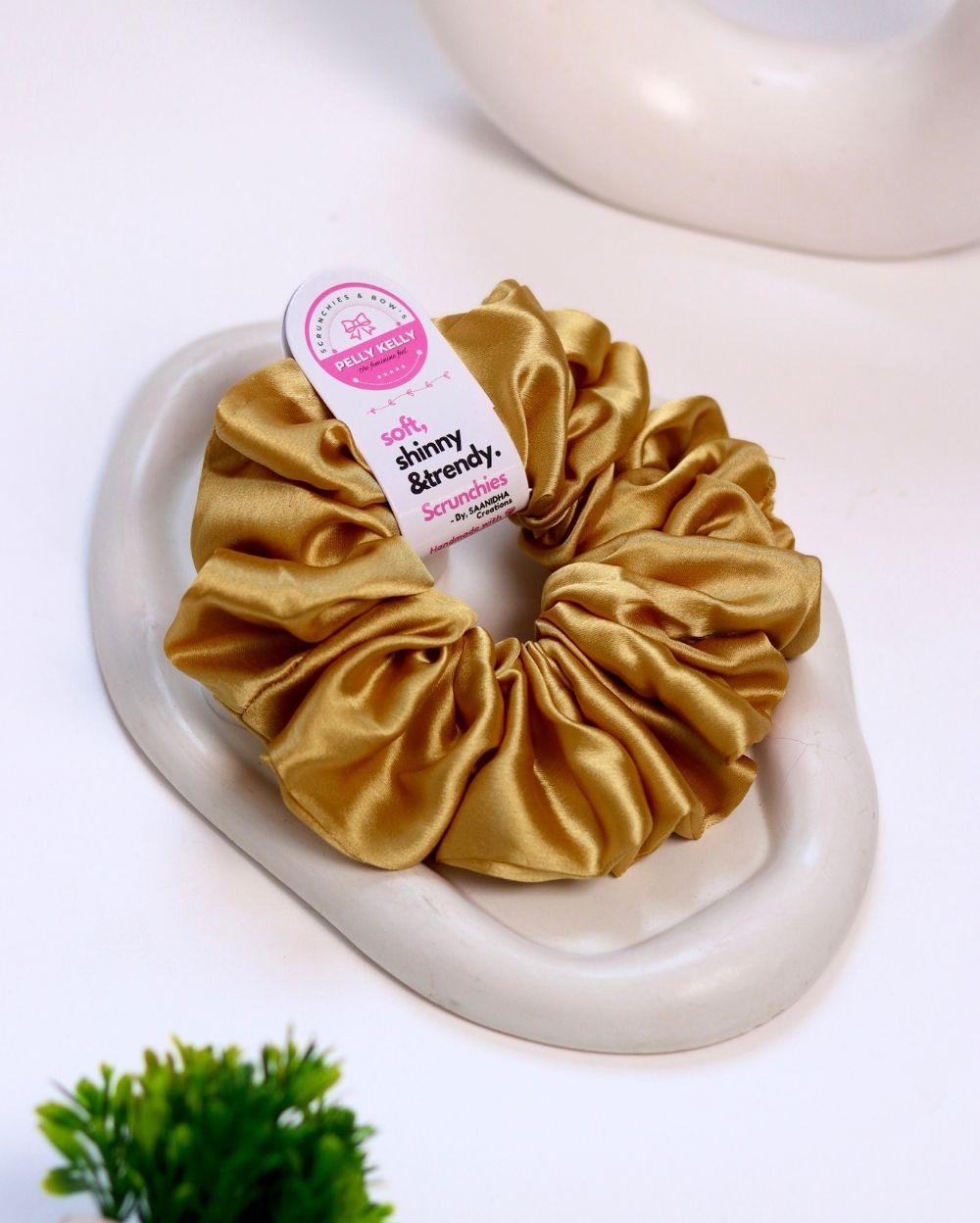 Golden Sand | Silk Satin Scrunchies | XL