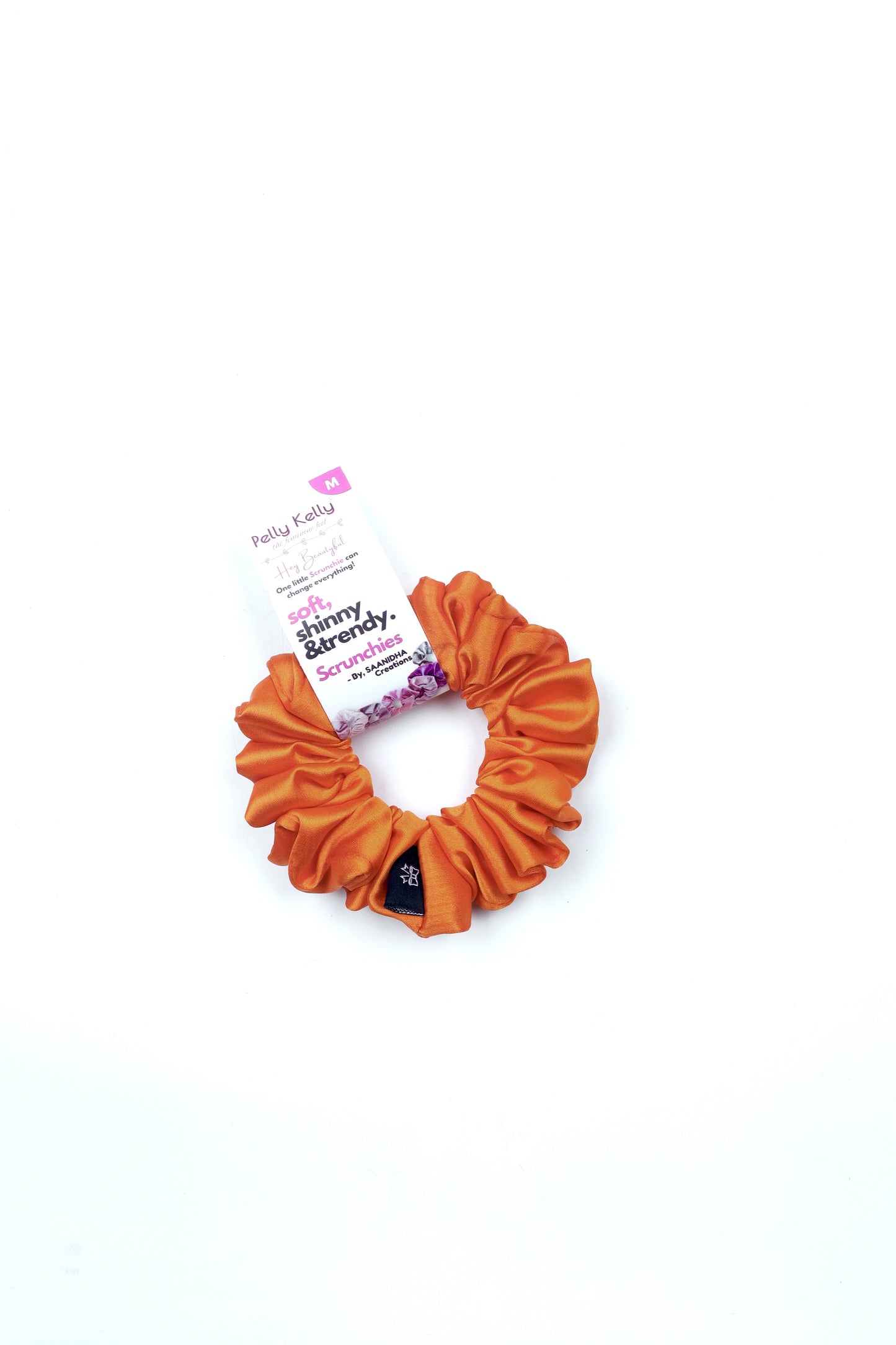 Orange | Silk Satin Scrunchies | M