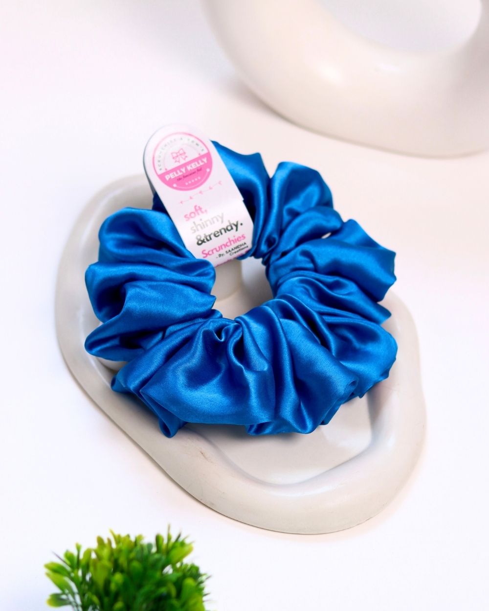 Ball Blue | Silk Satin Scrunchies | XL