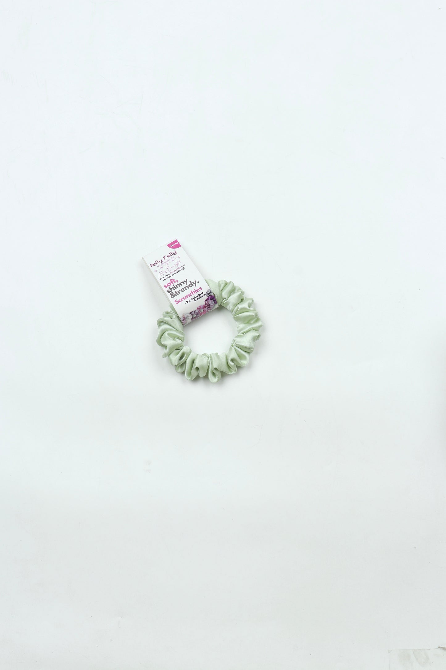 Off Green | Silk Satin Scrunchies | S