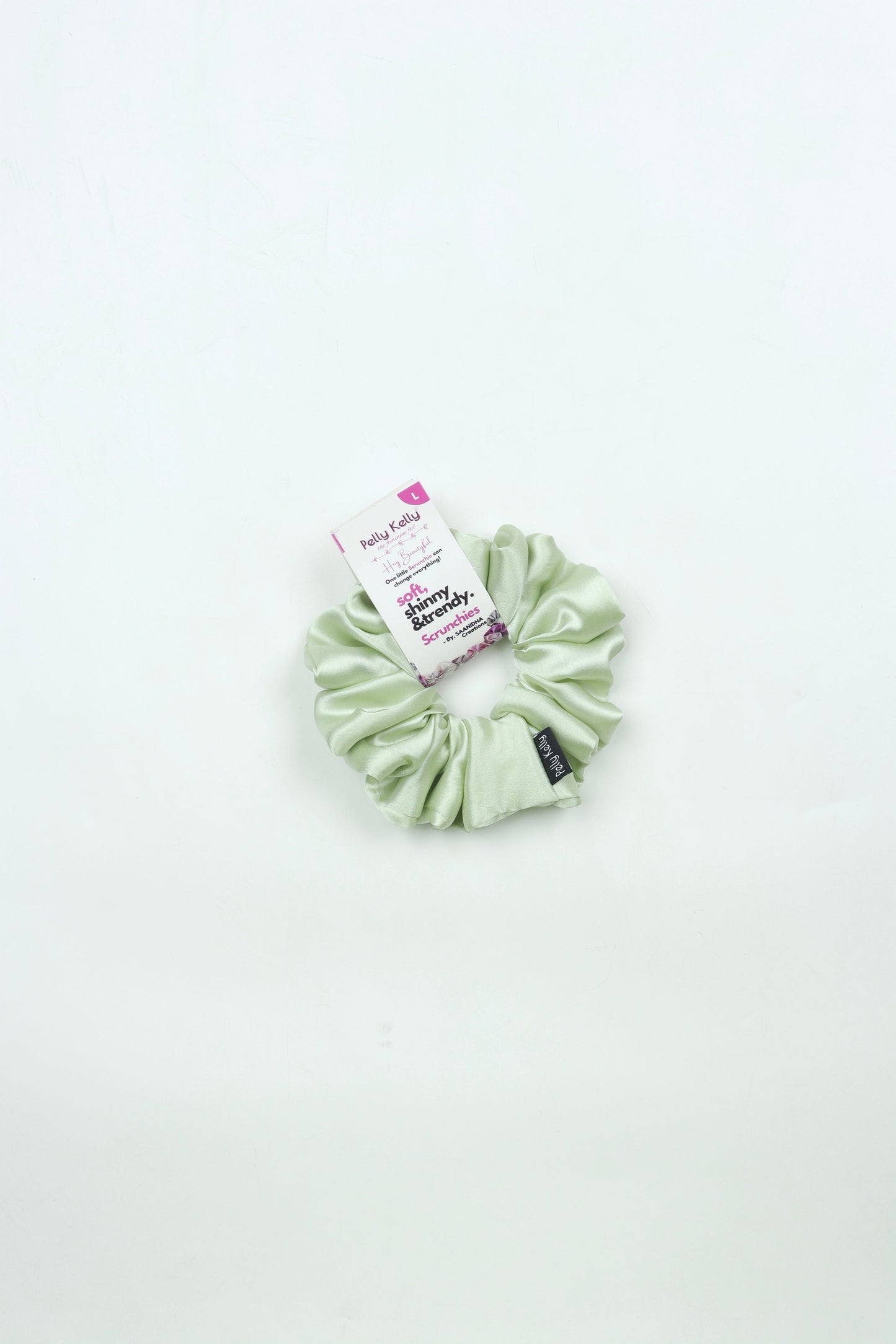 Off Green | Silk Satin Scrunchies | L
