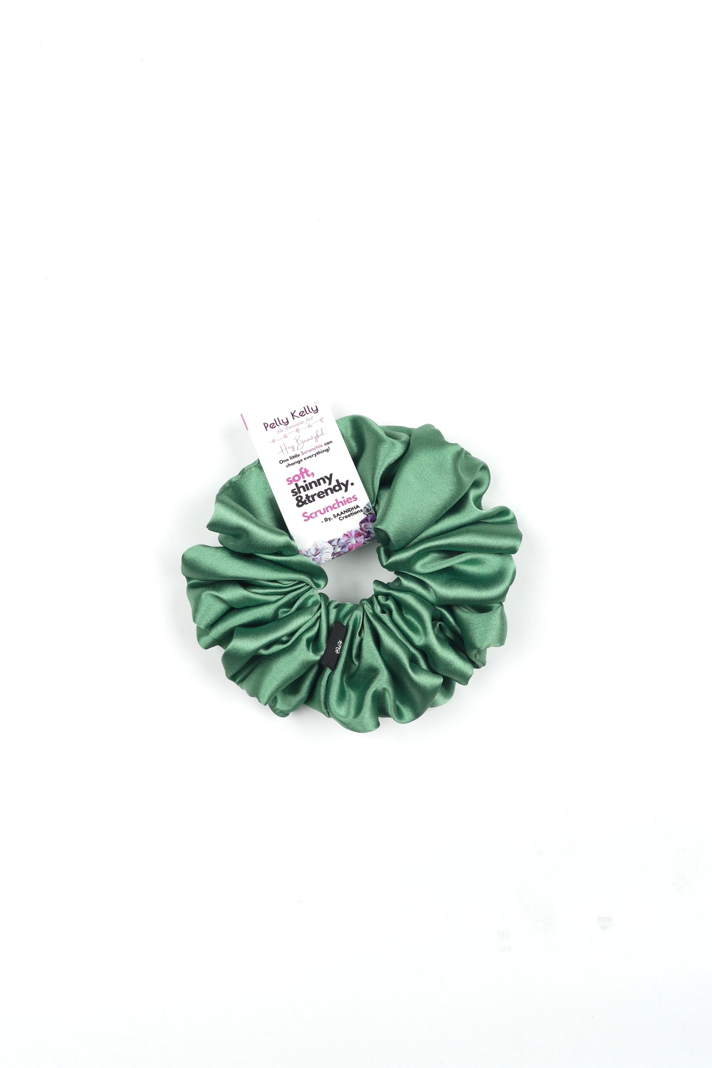 Green Spring | Silk Satin Scrunchies | XL
