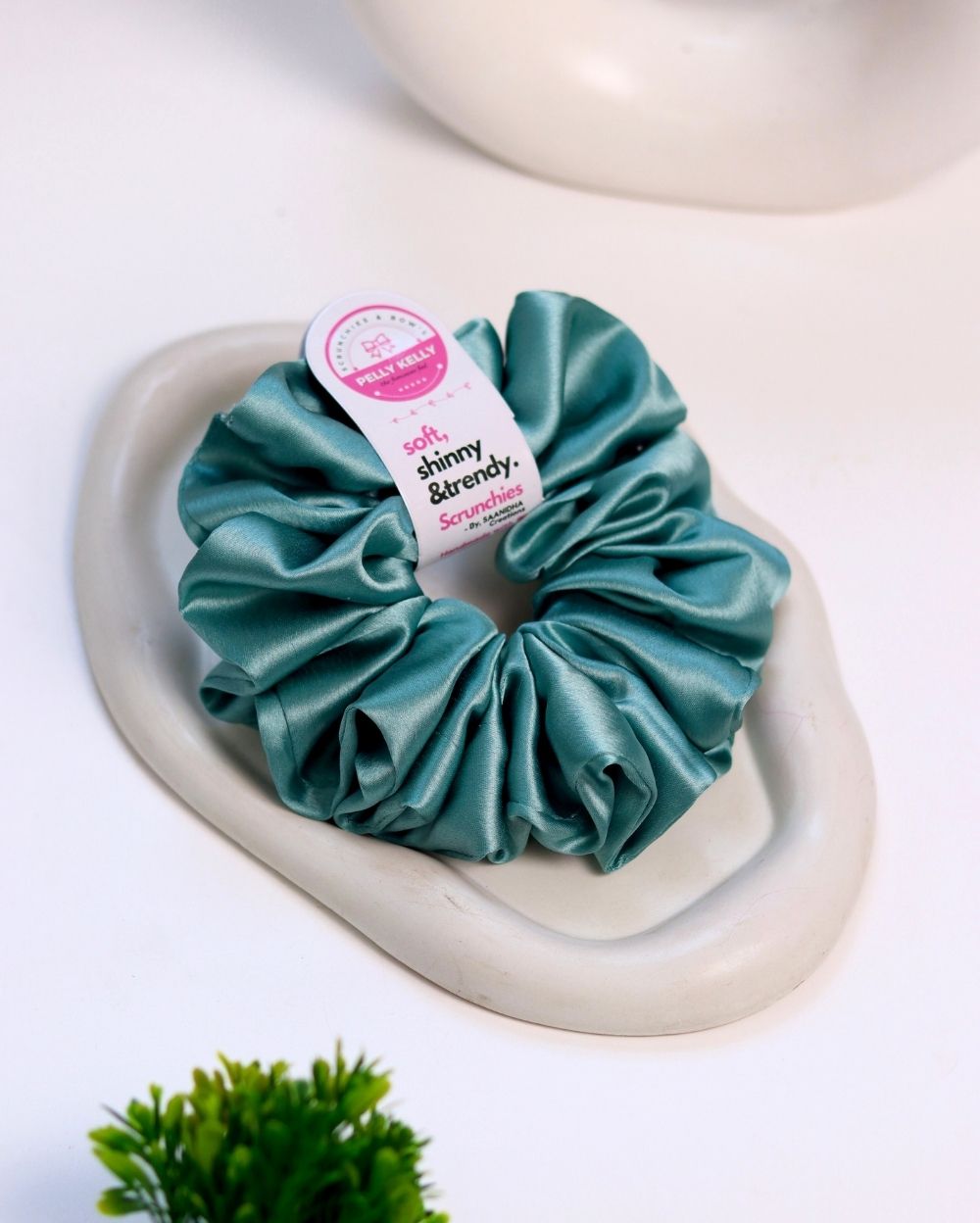 Pale Blue | Silk Satin Scrunchies | XL