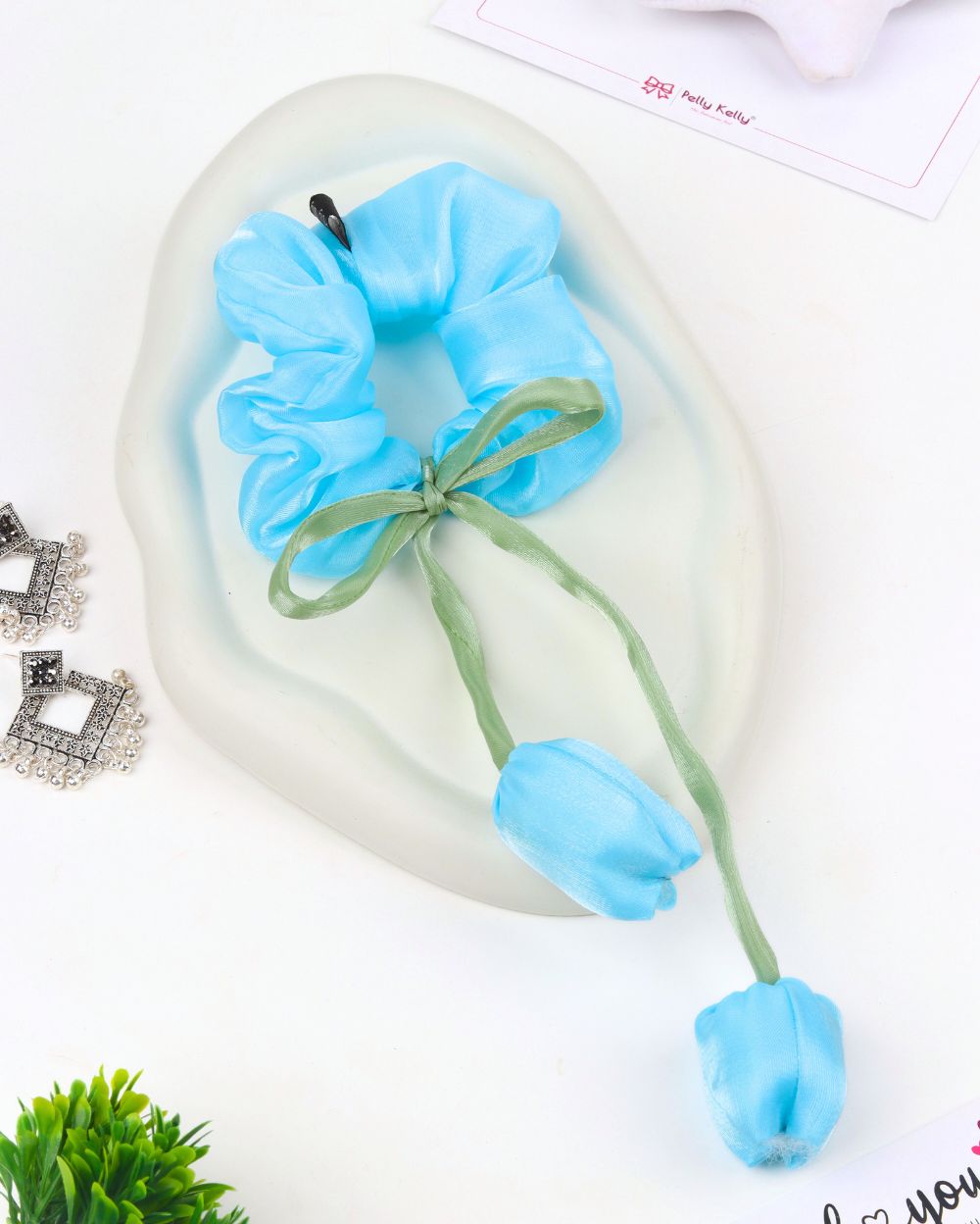 Tulip Scrunchies | Jimmy Choo | Sky Blue