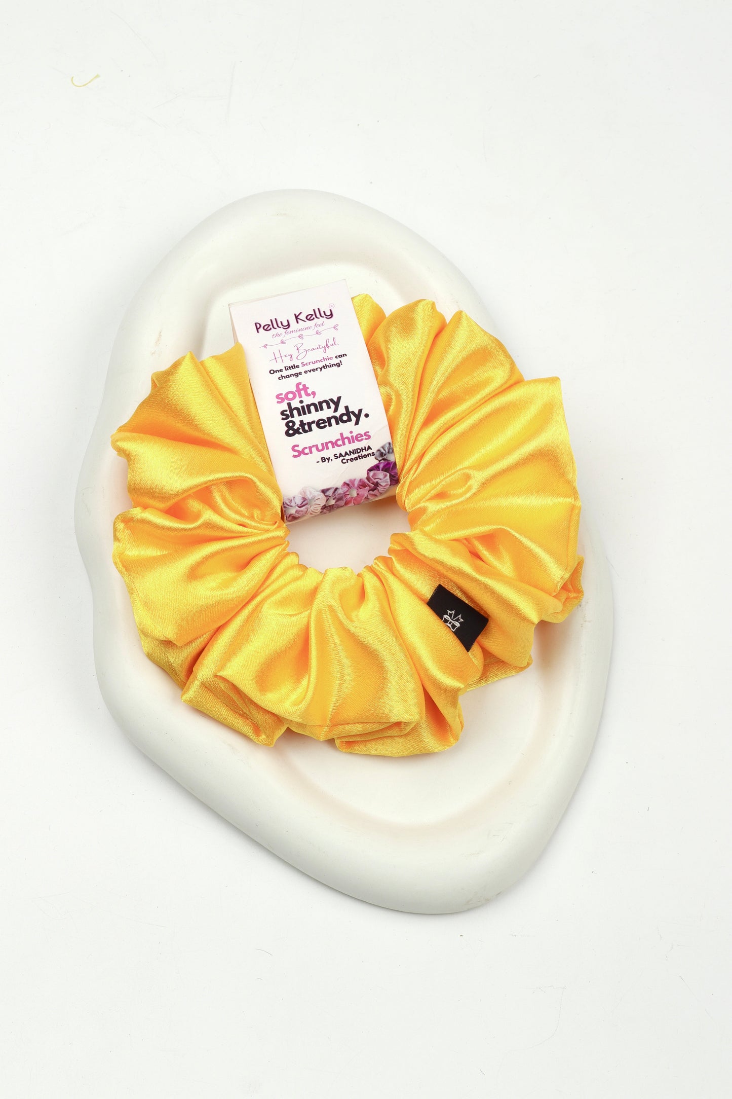 Arylide Yellow | Premium Satin Scrunchies | XL