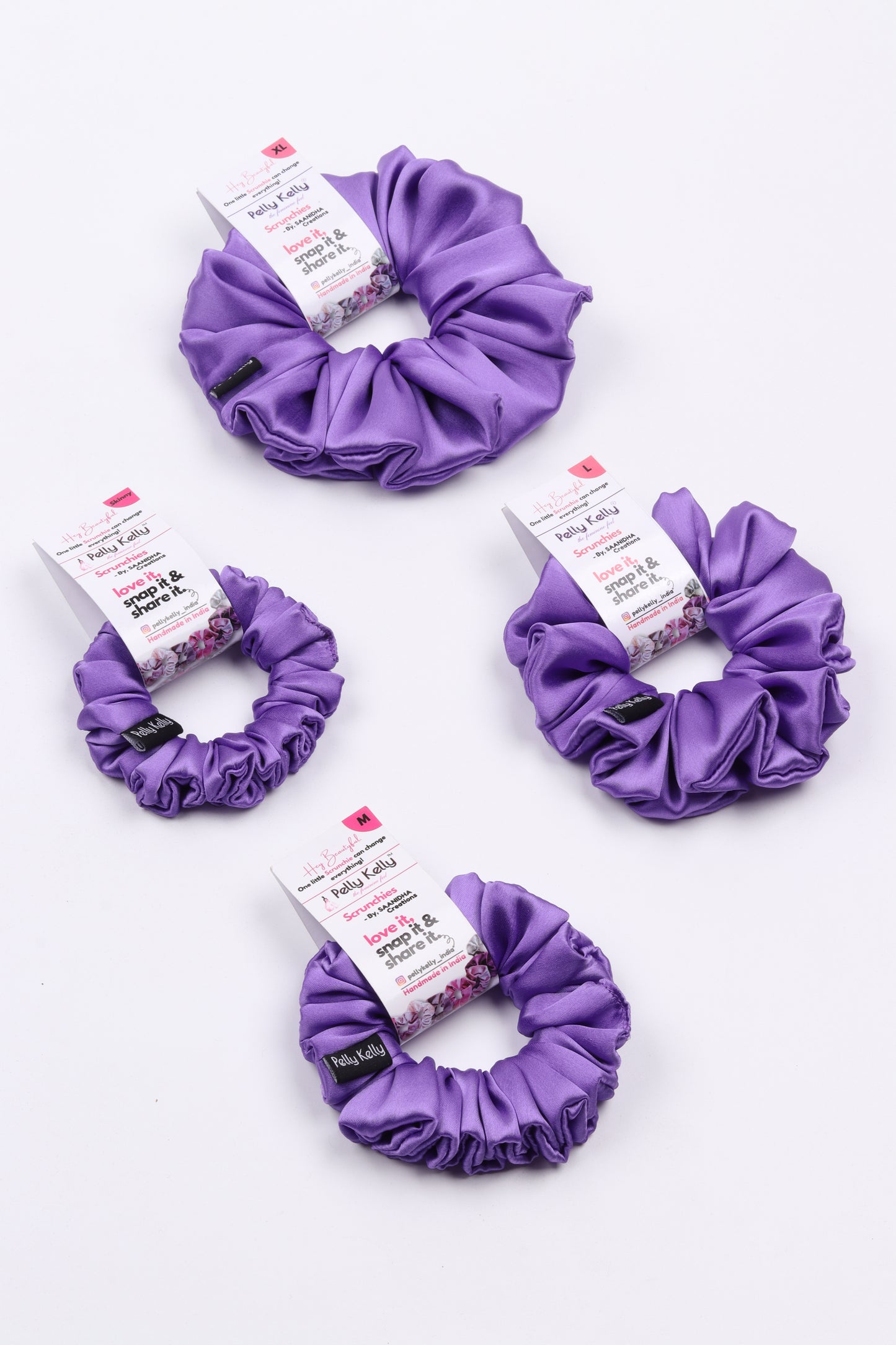 LAVENDER | SILK SATIN SCRUNCHIES | XL