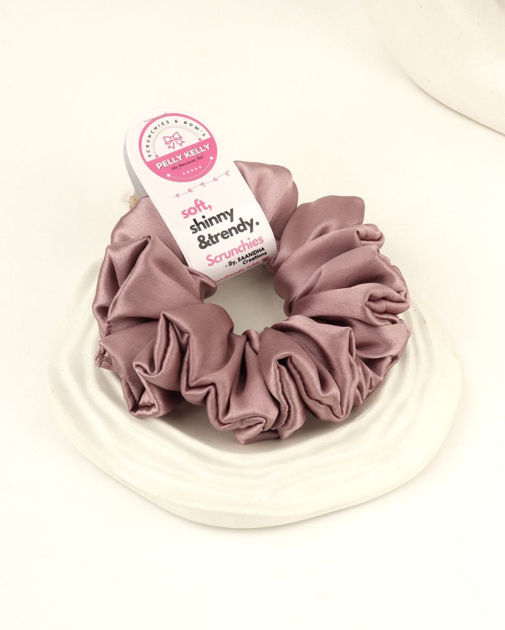 Faded Red | Silk Satin Scrunchies | L