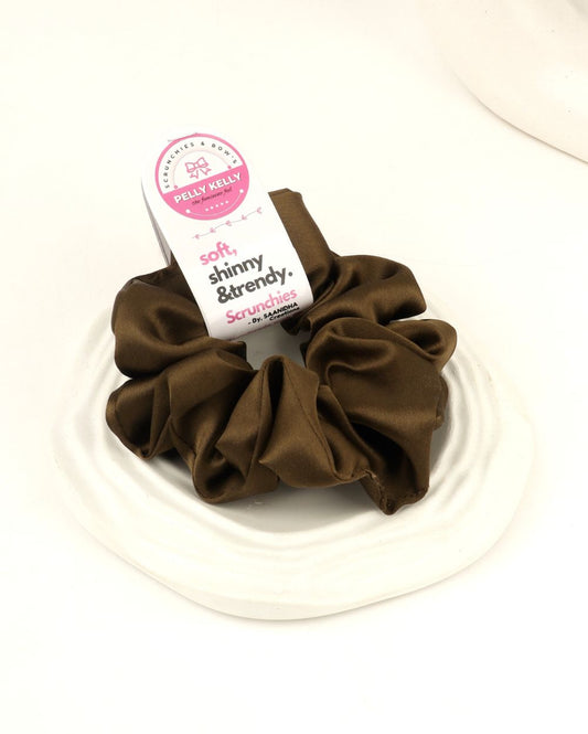 Soft Peach | Silk Satin Scrunchies | L