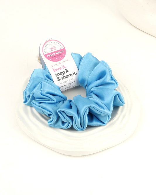 Light Brown | Silk Satin Scrunchies | L