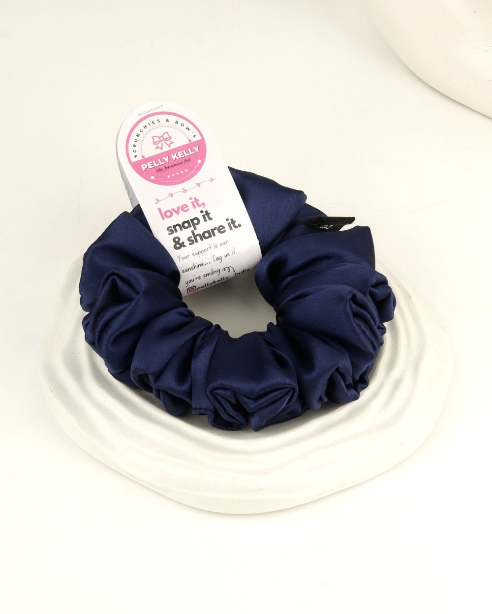 Vista White | Silk Satin Scrunchies | L