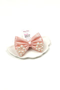 Carnation Pink | Premium Satin  | Princess Pearl Bow
