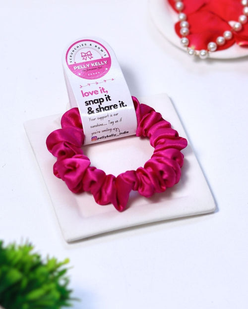 Dark Lilac | Silk Satin Scrunchies | S