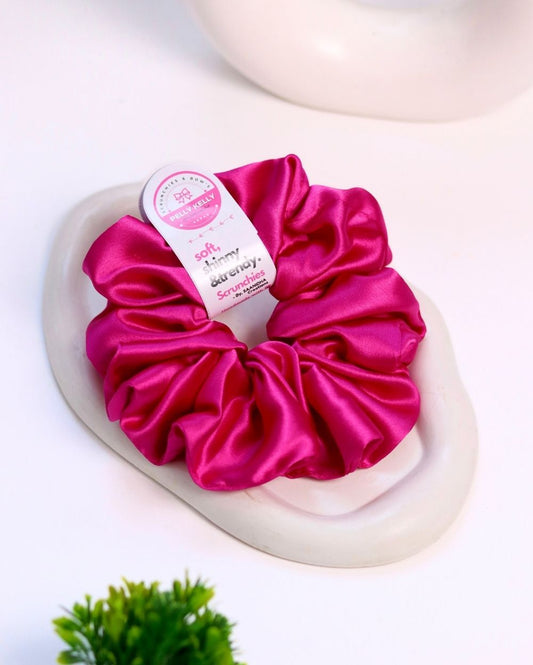 Faded Red | Silk Satin Scrunchies | XL