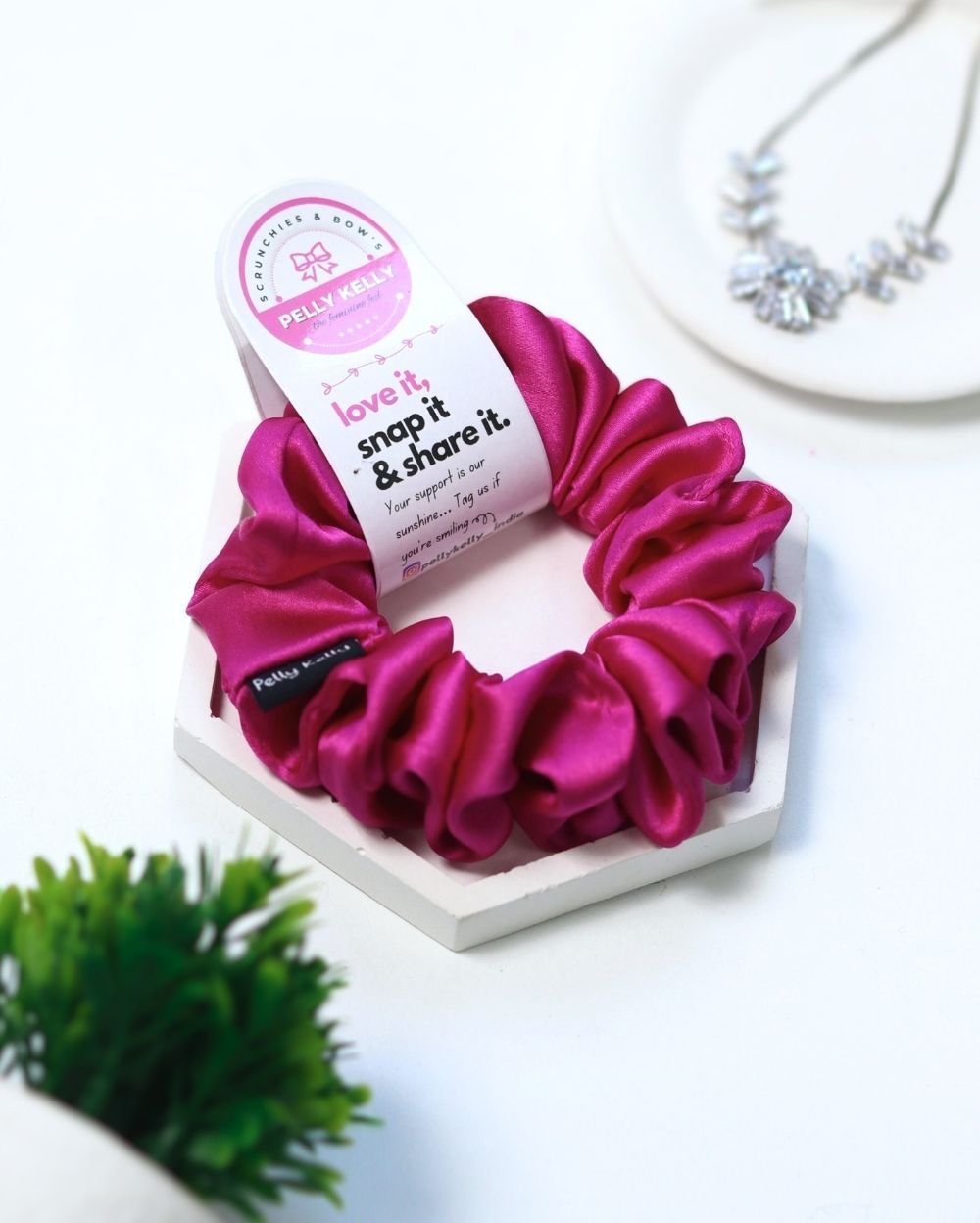 Faded Red | Silk Satin Scrunchies |M