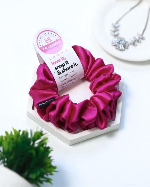 Faded Red | Silk Satin Scrunchies |M