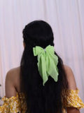 Georgette Bow |Scarf Bow With Rhinestone | Pack of  1
