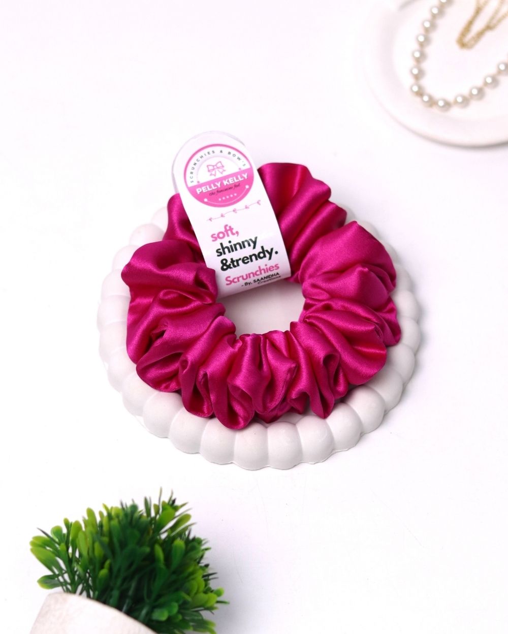 Faded Red | Silk Satin Scrunchies | L