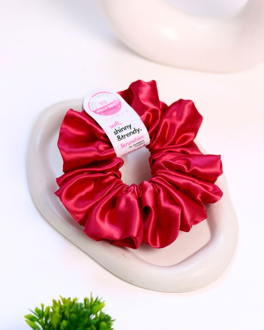 Brick Red | Silk Satin Scrunchies | XL