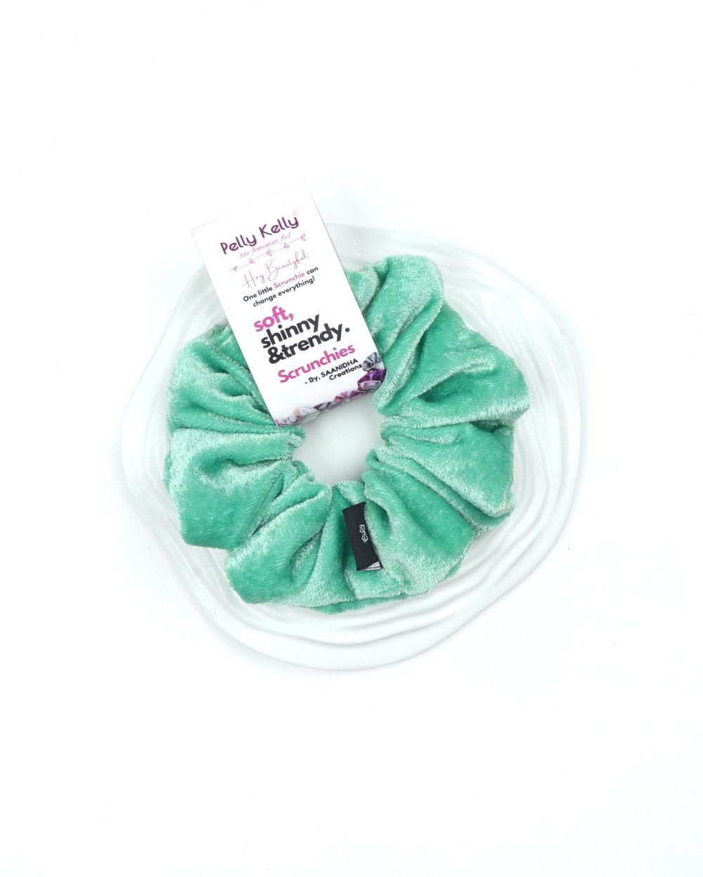 Greenish Teal | Velvet Scrunchies