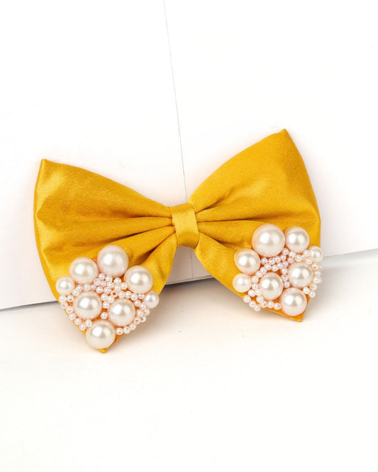 Premium satin Princess Pearl Bow