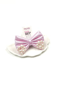 Pastel Violet | Premium Satin  | Princess Pearl Bow