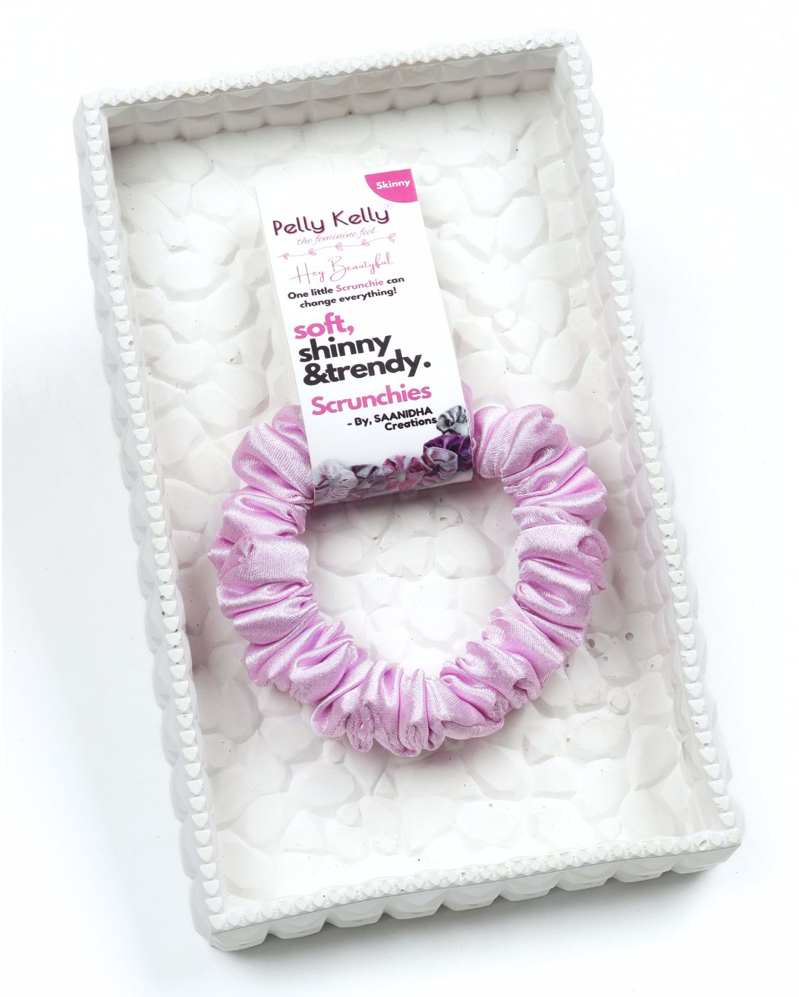 Reddish Magenta | Premium Silk Satin Scrunchies | S