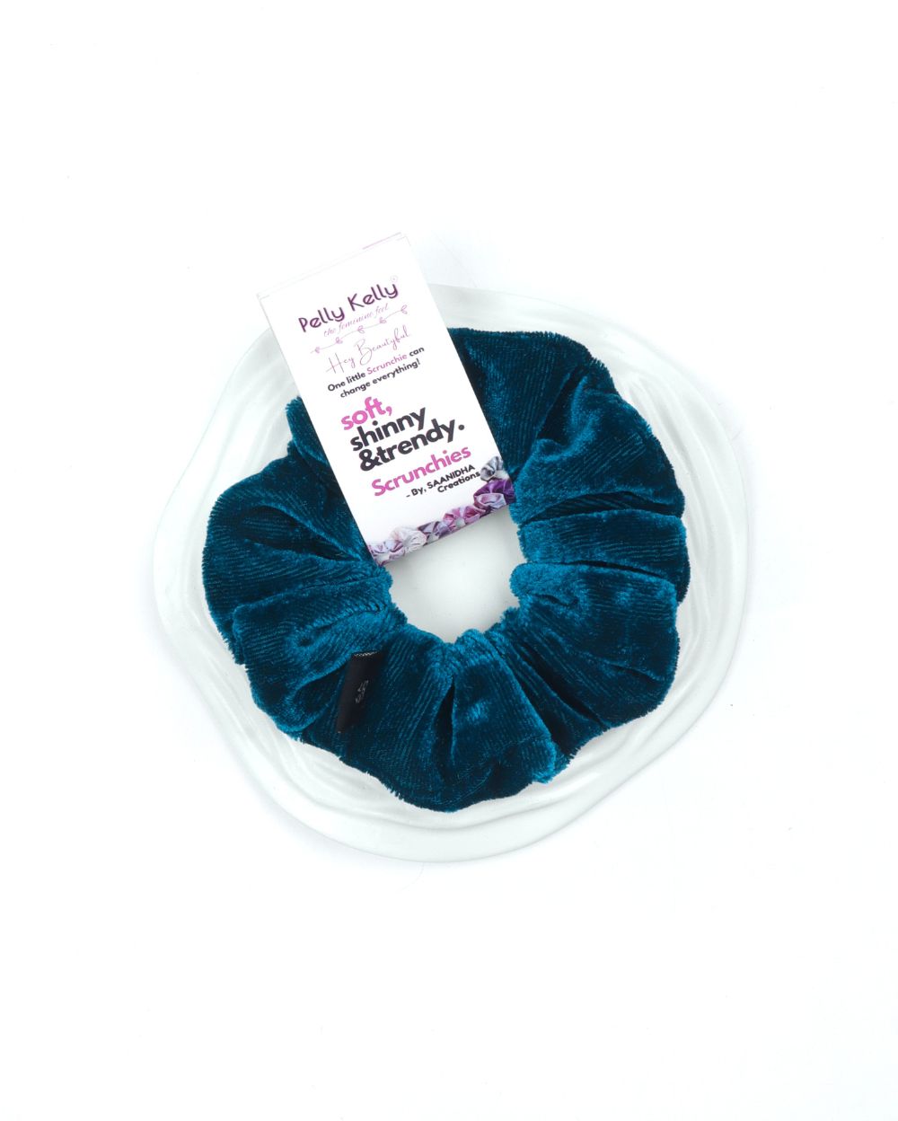 Bluish Cyan | Velvet Scrunchies