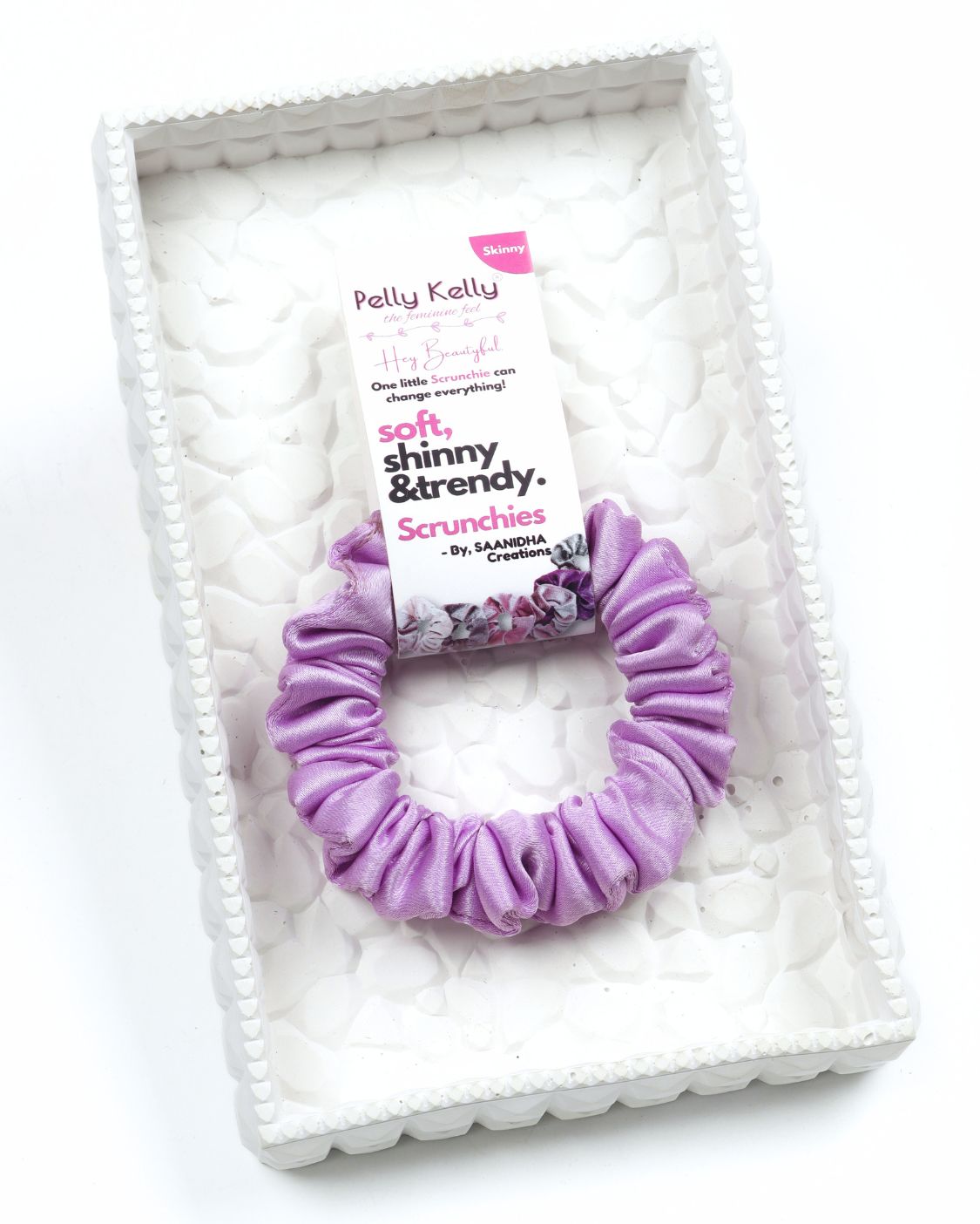 Pastel Violet | Premium Silk Satin Scrunchies | S