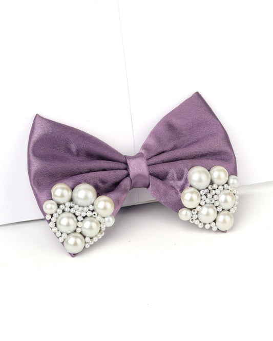 Premium satin Princess Pearl Bow