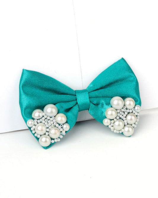 Premium satin Princess Pearl Bow