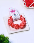 Peachy Pink | Silk Satin Scrunchies |S