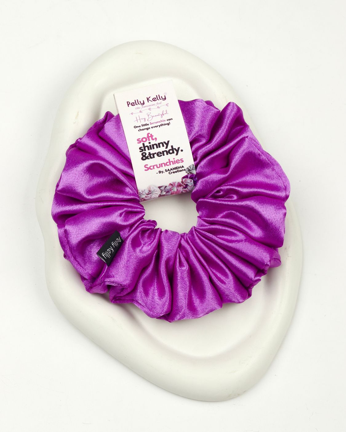 Deep Lavender | Premium Silk Satin Scrunchies | XL