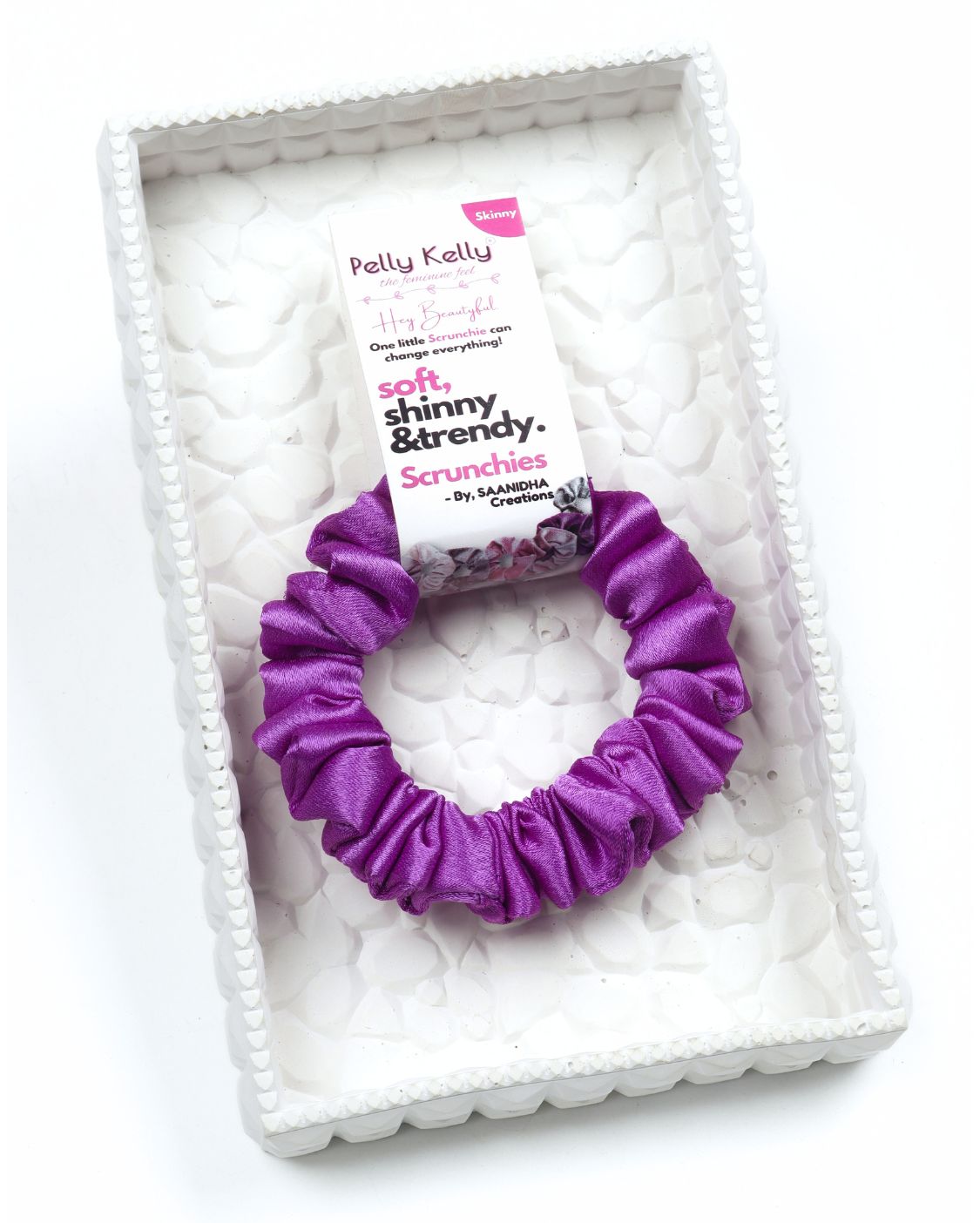 Deep Lavender | Premium Silk Satin Scrunchies | S