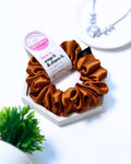 Light Brown | Silk Satin Scrunchies | M