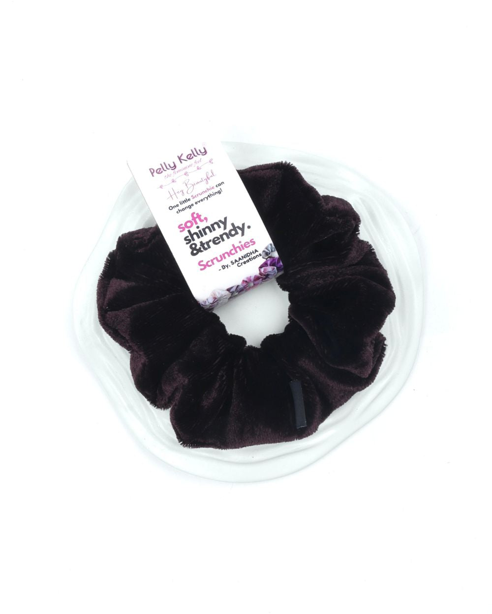 Brown | Velvet Scrunchies
