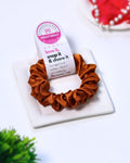 Light Brown | Silk Satin Scrunchies | S