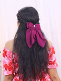 Georgette Bow |Scarf Bow With Rhinestone | Pack of  1