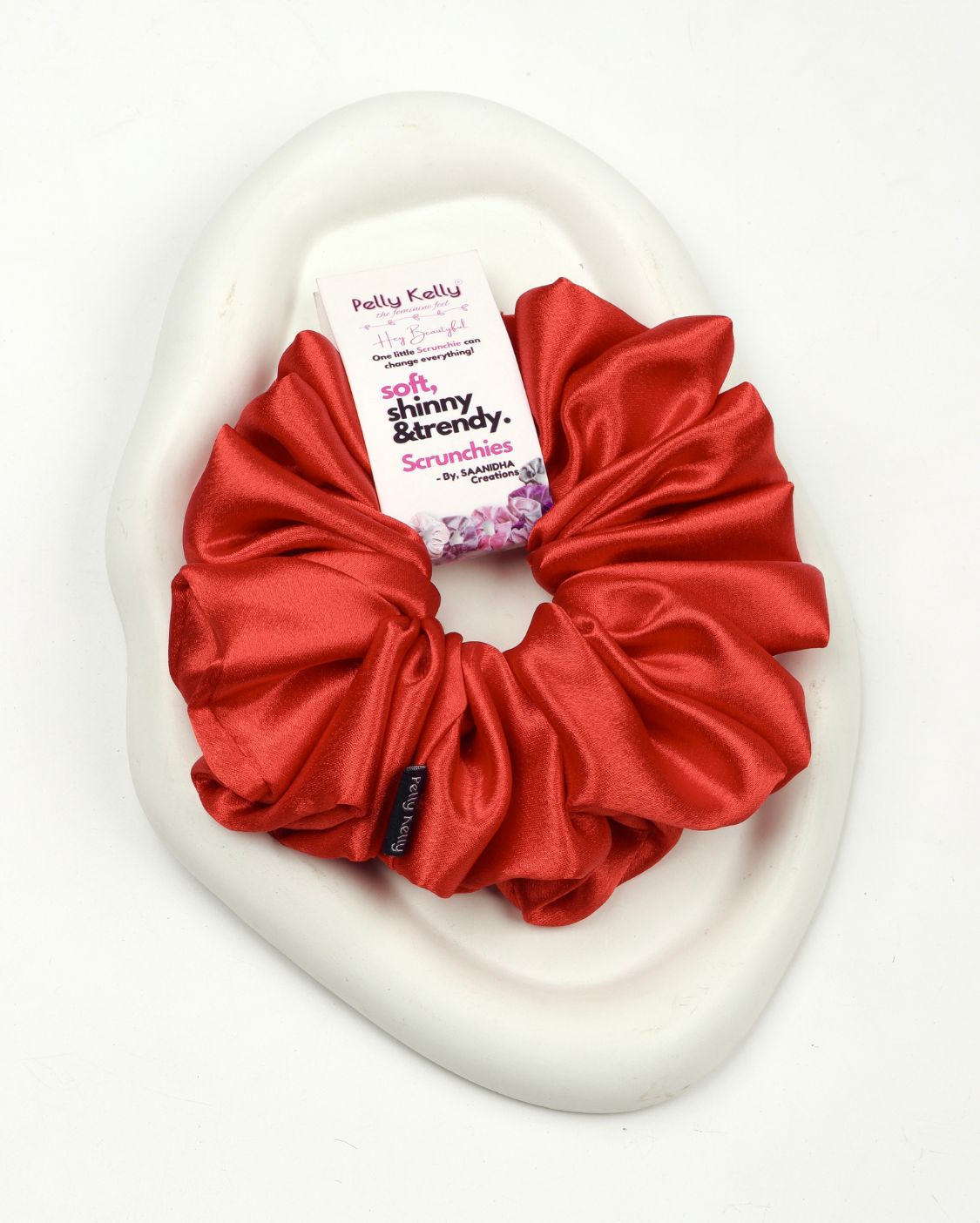 Valentine Red | Premium Silk Satin Scrunchies | XL