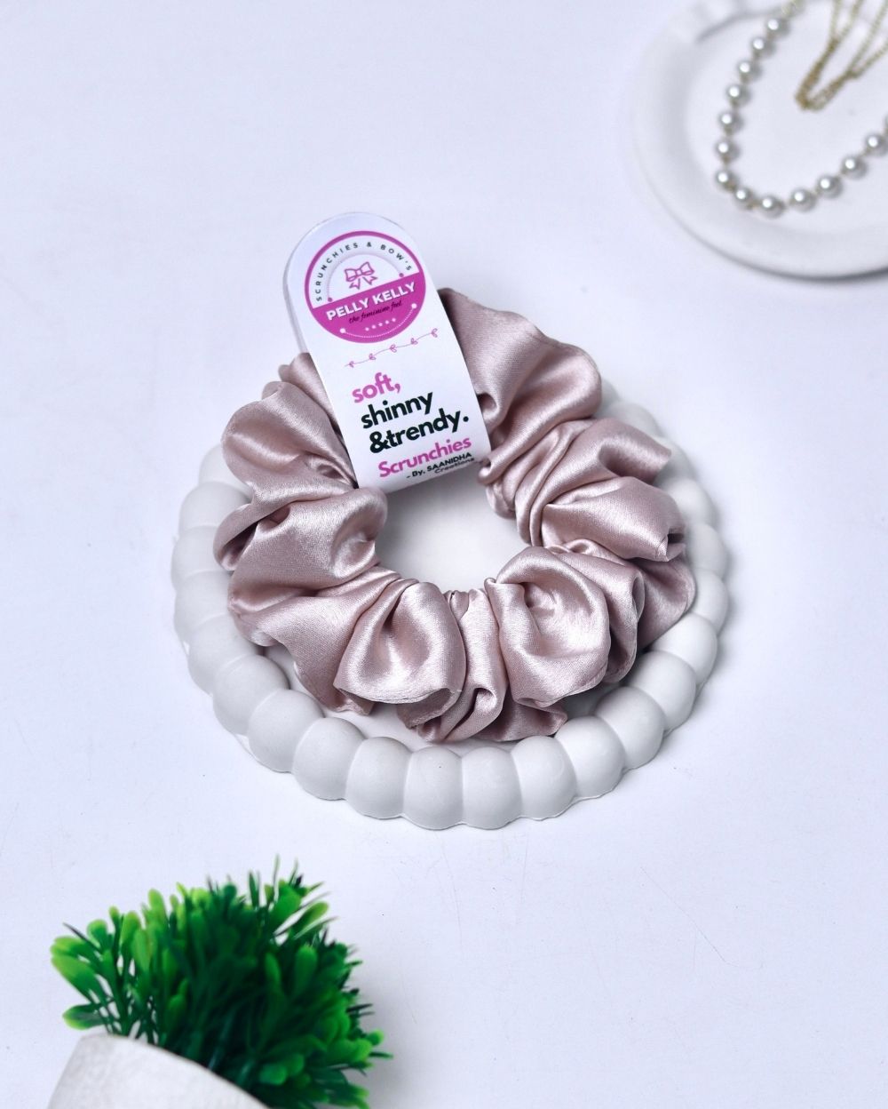 Moon Mist | Silk Satin Scrunchies | L