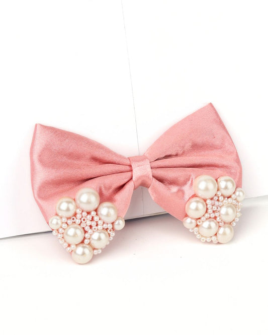 Premium satin Princess Pearl Bow