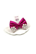 Rich Maroon | Premium  Satin | Princess Pearl Bow