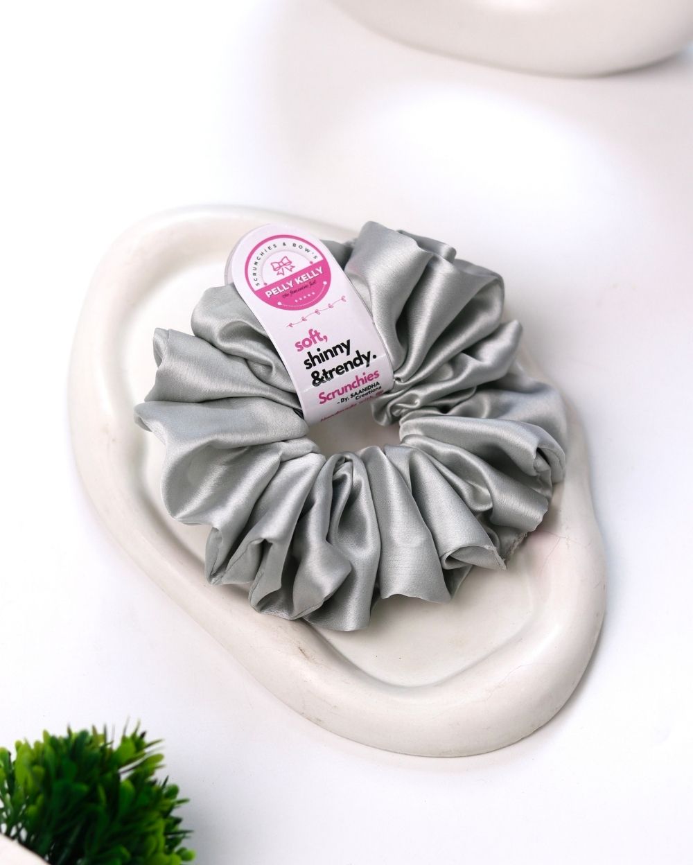 Pearl Bush | Silk Satin Scrunchies | XL