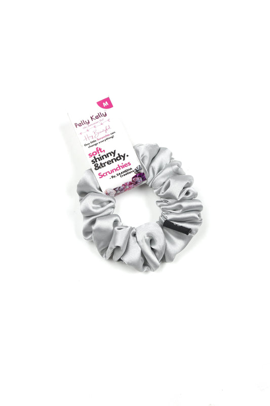 Pearl Bush | Silk Satin Scrunchies | M