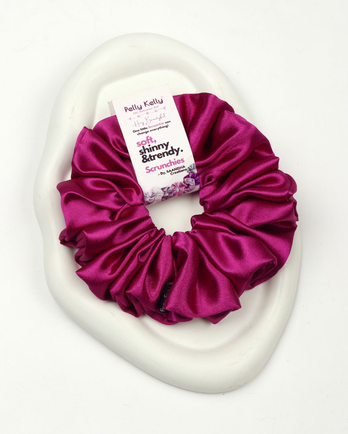 Rich Maroon | Premium Silk Satin Scrunchies | XL