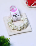 Vista White | Silk Satin Scrunchies | S