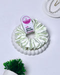 Vista White | Silk Satin Scrunchies | L