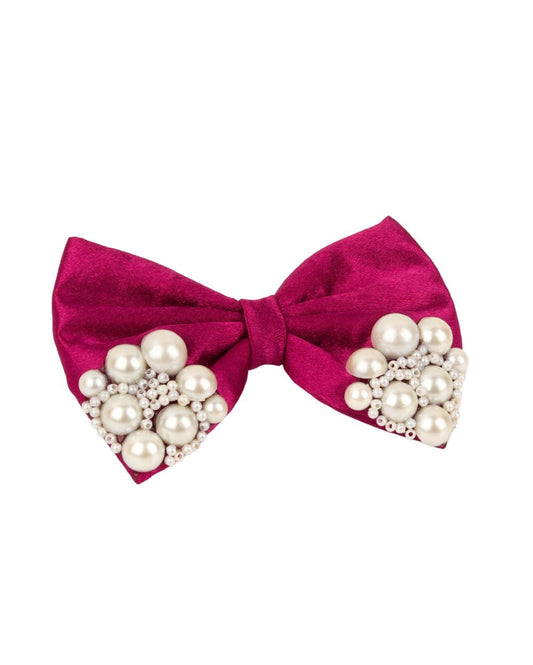 Premium satin Princess Pearl Bow