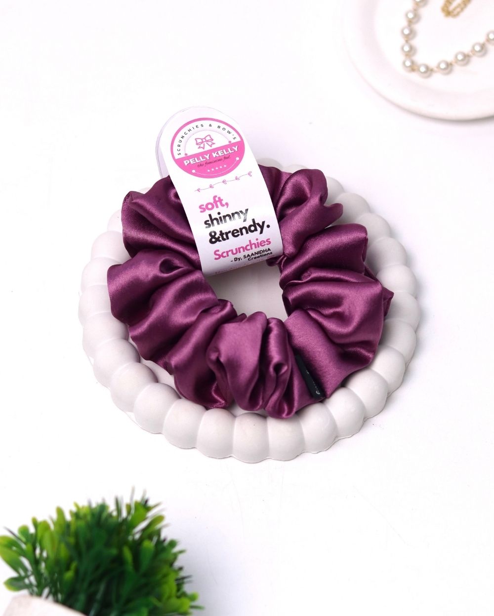 Soft Purple | Silk Satin Scrunchies | L