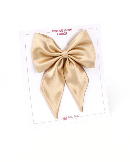 Ghost White | Premium Silk Satin |Pigtail | L