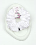 Ghost White | Premium Silk Satin Scrunchies | XL